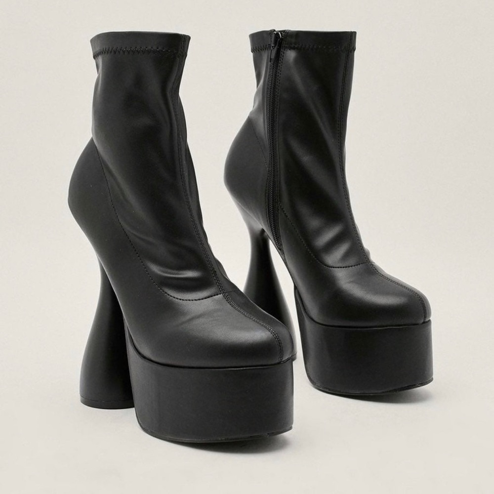NastyGal Spool Heel Boots